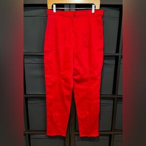Pinup Couture PUG Red Cigarette Dress Pants Size XL NWT